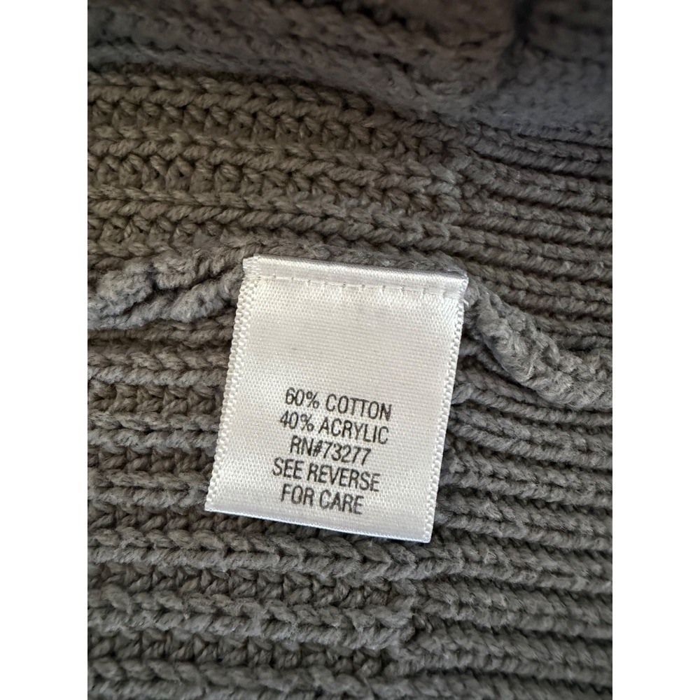 Sonoma Open Front Knit Sleeveless Cardigan Vest Womens Large Gray Cottagecore - Picture 8 of 9